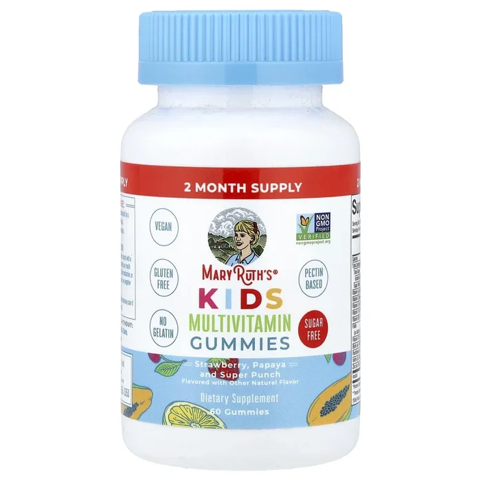 MaryRuth’s, Kids Multivitamin Gummies, Strawberry, Papaya and Super Punch, 60 Gummies