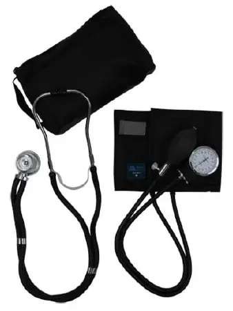 Match Mates – Aneroid Sphygmomanometer Combo Kit Pocket Style Hand Held Adult Size Nylon Cuff 31 Inch Stethoscope Tube Sprague Rappaport Stethoscope – 01-360-021