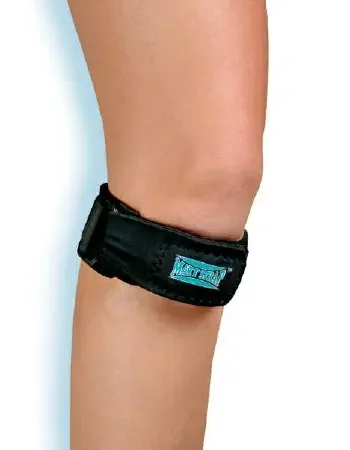 Matt Strap – Patellar Knee Strap One Size Fits Most Hook and Loop Closure 7 to 20 Inch Circumference Left or Right Knee – 3709-BLK