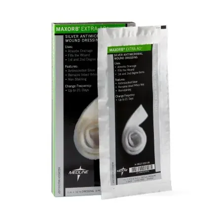 Maxorb Extra Ag+ – Silver Alginate Dressing 1 X 12 Inch Rope Sterile – MSC9412EP