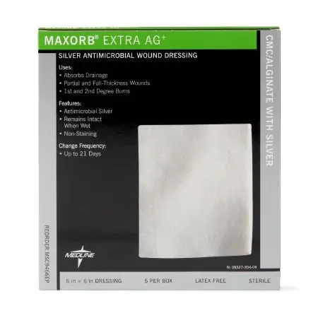 Maxorb Extra Ag+ – Silver Alginate Dressing 6 X 6 Inch Square Sterile – MSC9466EP