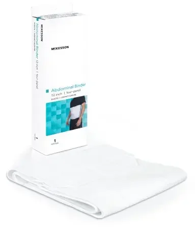McKesson – Abdominal Binder Medium / Large Hook and Loop Closure 45 to 62 Inch Waist Circumference 12 Inch Height Adult – 155-79-89091