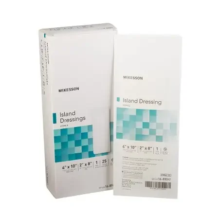McKesson – Adhesive Dressing 4 X 10 Inch Polypropylene / Rayon Rectangle White Sterile – 16-89041