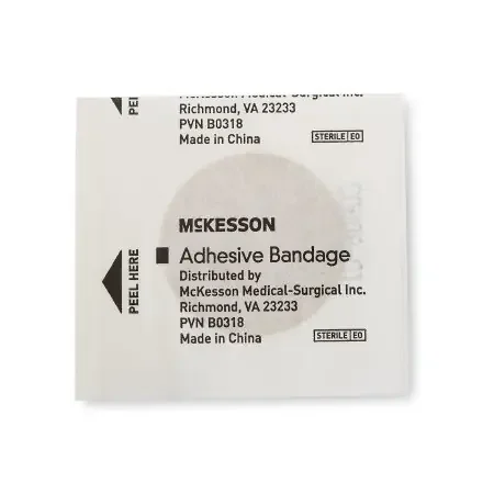 McKesson – Adhesive Spot Bandage 1 Inch Plastic Round Tan Sterile – 16-4822