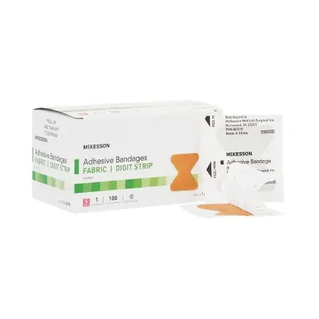 McKesson – Adhesive Strip 1.7 X 2 Inch Fabric Fingertip Tan Sterile – 16-4818