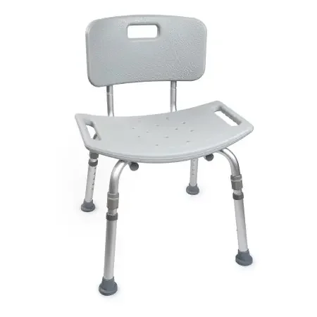 McKesson – Bath Bench Without Arms Aluminum Frame Removable Back 19-1/4 Inch Seat Width – 146-12202KD-4