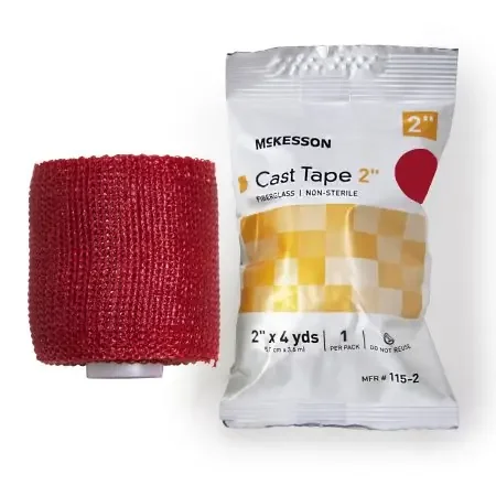 McKesson – Cast Tape 2 Inch X 12 Foot Fiberglass Red – 115-2R