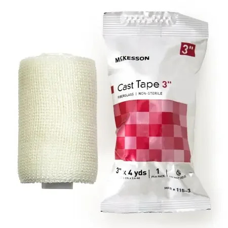 McKesson – Cast Tape 3 Inch X 12 Foot Fiberglass White – 115-3