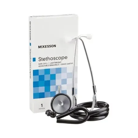 McKesson – Classic Stethoscope Black 1-Tube 21 Inch Tube Single Head Chestpiece – 01-660BKGM
