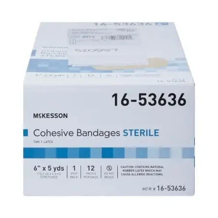 McKesson – Cohesive Bandage 6 Inch X 5 Yard Standard Compression Self-adherent Closure Tan Sterile – 16-53636