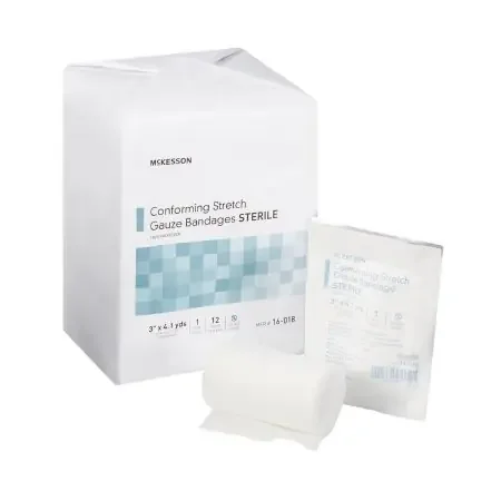 McKesson – Conforming Bandage Polyester 3 Inch X 4-1/10 Yard Roll Shape Sterile – 16-018