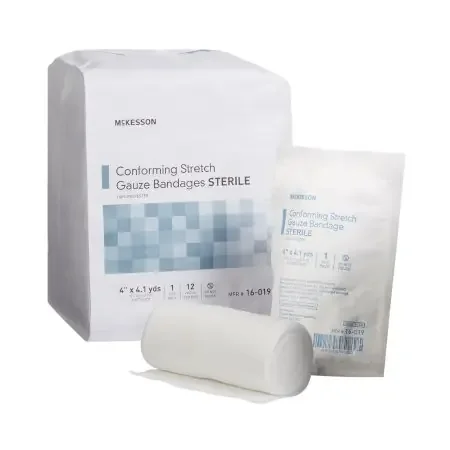 McKesson – Conforming Bandage Polyester 4 Inch X 4-1/10 Yard Roll Shape Sterile – 16-019