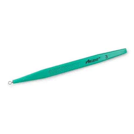 McKesson – Dermal Curette 5-1/2 Inch Length Flat Textured Handle 3 mm Tip Semi-Sharp Loop Tip – 16-DC3