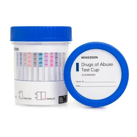 McKesson – Drugs of Abuse Test 12-Drug Panel with Adulterants AMP, BAR, BUP, BZO, COC, mAMP/MET, MDMA, MOP300, MTD, OXY, PCP, THC (OX, pH, SG) Urine Sample 25 Tests – 16-6125A3