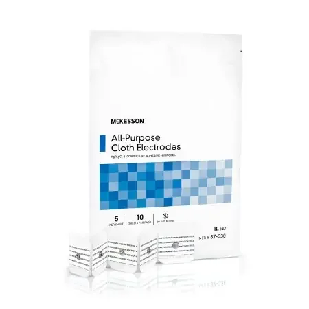 McKesson – ECG Snap Electrode Monitoring Non-Radiolucent Cloth Backing 50 per Pack – 87-330