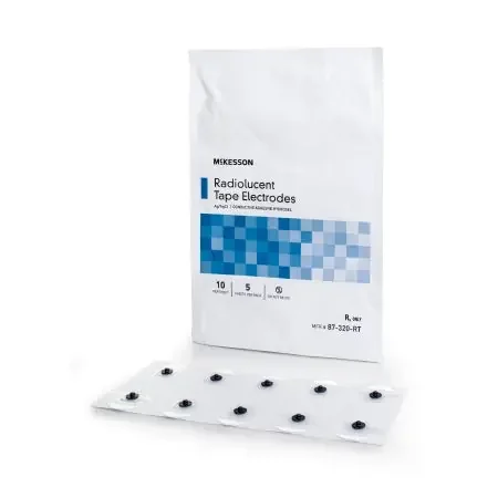 McKesson – ECG Snap Electrode Monitoring Radiolucent Tape Backing 5 per Pack – 87-320-RT
