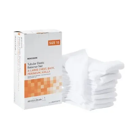 McKesson – Elastic Net Retainer Dressing Tubular Elastic 40-1/2 Inch X 25 Yard (102.9 cm X 22.9 m) Size 10 White X-Large Chest / Back / Perineum / Axilla NonSterile – MSVP114710