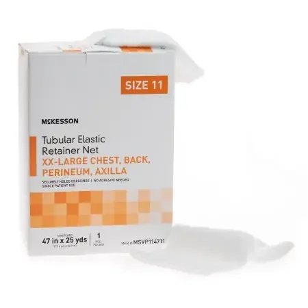 McKesson – Elastic Net Retainer Dressing Tubular Elastic 47 Inch X 25 Yard (119.4 cm X 22.9 m) Size 11 White 2X-Large Chest / Back / Perineum / Axilla NonSterile – MSVP114711
