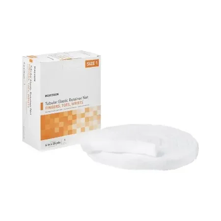 McKesson – Elastic Net Retainer Dressing Tubular Elastic 6 Inch X 25 Yard (15.2 cm x 22.9 m) Size 1 White Finger / Toe / Wrist NonSterile – MSVP114701