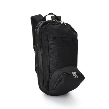 McKesson – Enteral Feeding Pump Backpack Black, Pump Pocket, Outside View Window, Solution Wrap, Support Straps – MJ1000