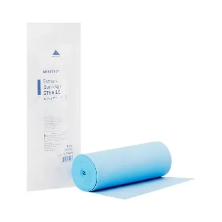 McKesson – Esmark Compression Bandage 4 Inch X 3 Yard High Compression No Closure Blue Sterile – 16-50409