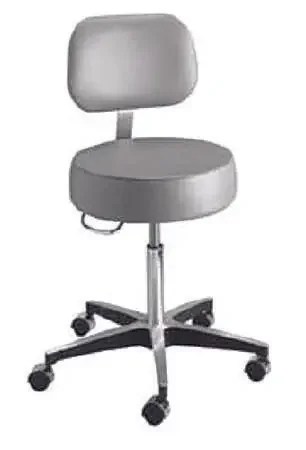 McKesson – Exam Stool Backrest Pneumatic Height Adjustment 5 Casters Black – 81-11001BUS393