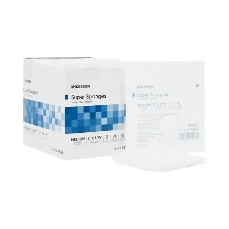 McKesson – Fluff Dressing Cotton 6 X 6-3/4 Inch Rectangle Sterile – 16-42626