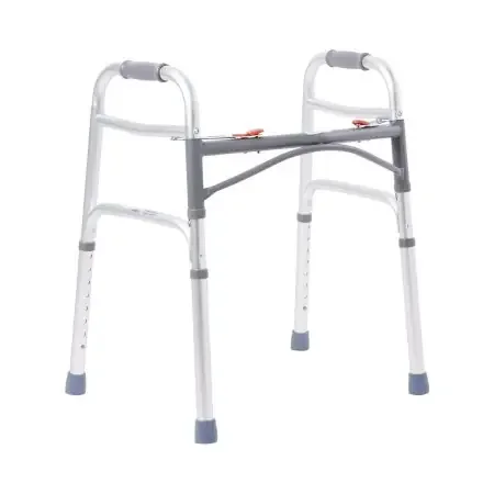 McKesson – Folding Walker Adjustable Height Aluminum Frame 350 lbs. Weight Capacity 25 to 32 Inch Height – 146-10201-4