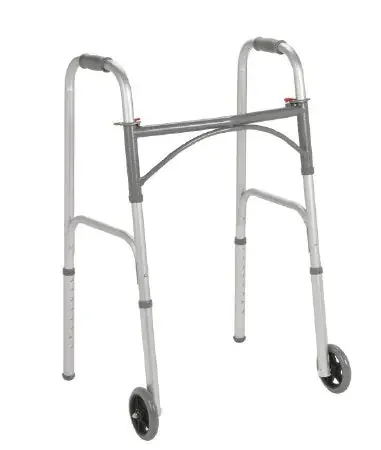 McKesson – Folding Walker Adjustable Height Steel Frame 350 lbs. Weight Capacity 32 to 39 Inch Height – 146-10244-1
