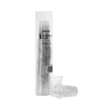 McKesson – Graduated Drinking Cup 10 oz. Clear Polyethylene Disposable – 16-PDC10G