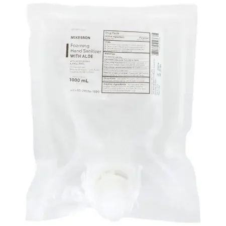 McKesson – Hand Sanitizer with Aloe 1,000 mL Ethyl Alcohol Foaming Dispenser Refill Bag – 53-29036-1000