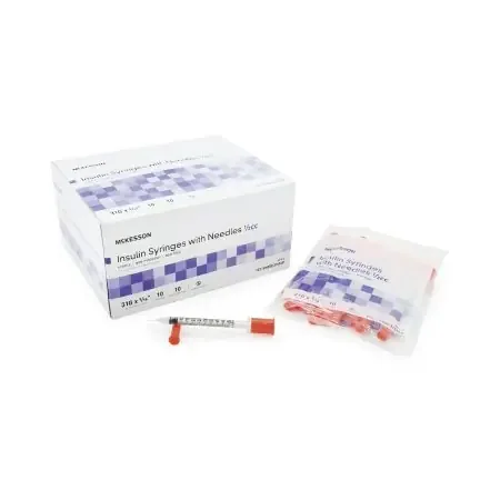 McKesson – Insulin Syringe with Needle 0.5 mL 31 Gauge 5/16 Inch Ultra Thin Wall NonSafety – 102-SN05C31516P