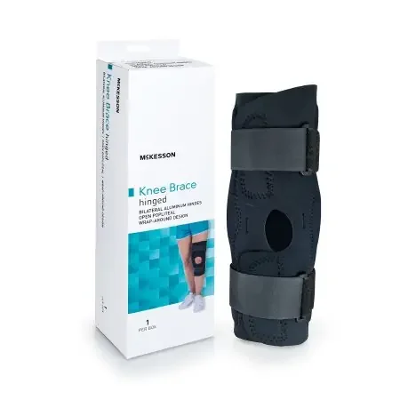McKesson – Knee Brace 3X-Large Wraparound / Hook and Loop Strap Closure with D-Rings 28 to 30-1/2 Inch Circumference Left or Right Knee – 155-81-82399-10