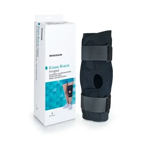McKesson – Knee Brace Small Wraparound / Hook and Loop Strap Closure with D-Rings 15-1/2 to 18 Inch Circumference Left or Right Knee – 155-81-82393
