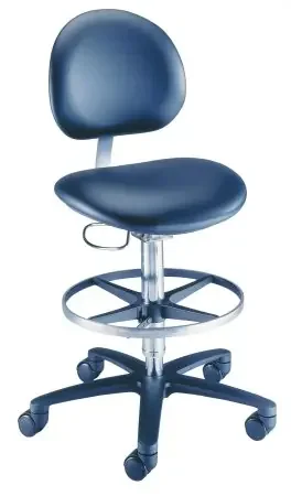 McKesson – Laboratory Stool Backrest Pneumatic Height Adjustment Graystone – 4865-US425