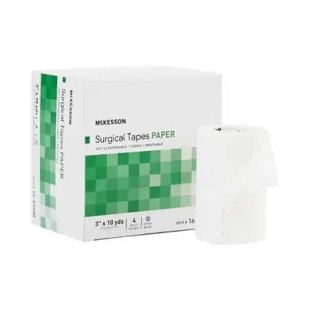 McKesson – Medical Tape Air Permeable Paper 3 Inch X 10 Yard White NonSterile – 16-47330