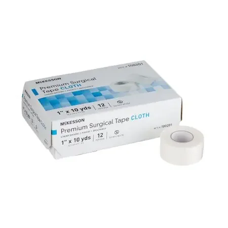 McKesson – Medical Tape High Adhesion Silk-Like Cloth 1 Inch X 10 Yard White NonSterile – 100201