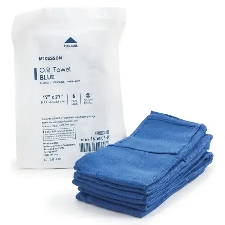 McKesson – O.R. Towel 17 W X 27 L Inch Blue Sterile – 16-6006-B