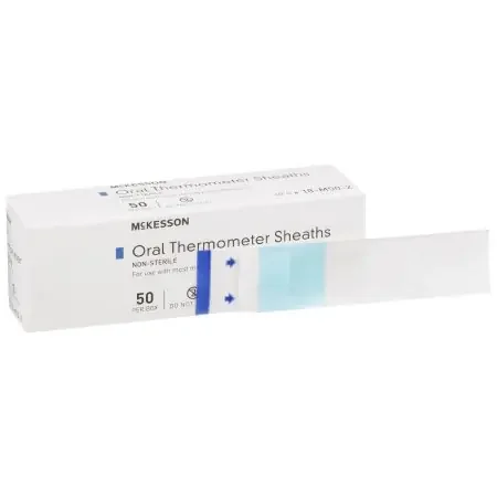 McKesson – Oral Thermometer Probe Cover For use with Mercury Thermometer 50 per Box – 18-M50-2