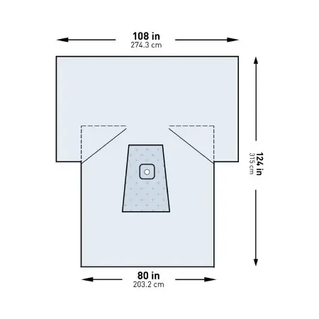 McKesson – Orthopedic Drape Lower Extremity Drape 108 W X 80 W X 124 L Inch Sterile – 183-I80-09158G-S
