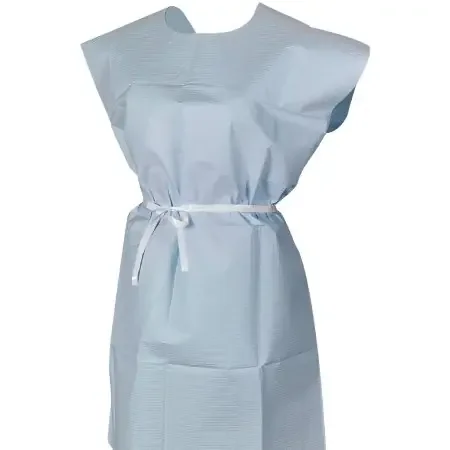 McKesson – Patient Exam Gown One Size Fits Most Blue Disposable – 18-844