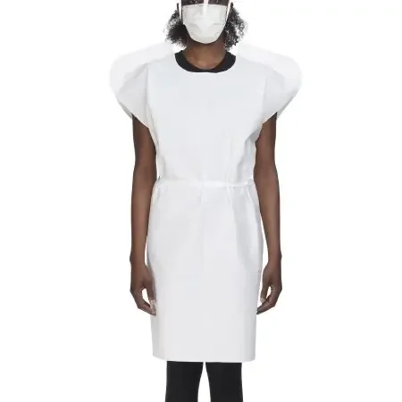 McKesson – Patient Exam Gown One Size Fits Most White Disposable – 18-840