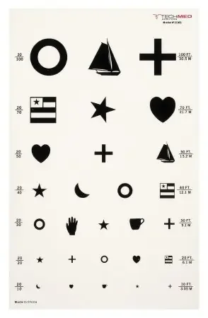 McKesson – Preschool Eye Test Chart 20 Foot Measurement Acuity Test – 3063