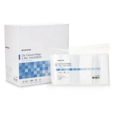 McKesson – Reclosable Bag 4 X 6 Inch Polyethylene Clear Zipper Closure – 4588