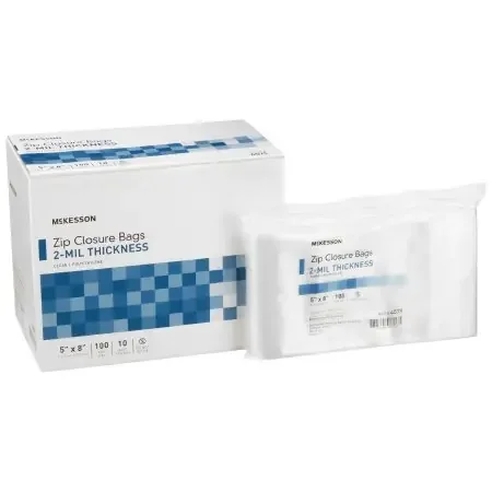 McKesson – Reclosable Bag 5 X 8 Inch Polyethylene Clear Zipper Closure – 4579
