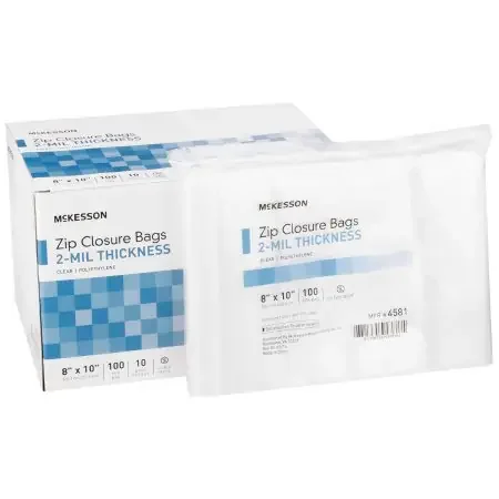McKesson – Reclosable Bag 8 X 10 Inch Polyethylene Clear Zipper Closure – 4581