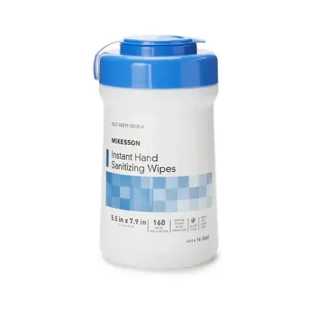 McKesson – Sanitizing Skin Wipe Canister Ethyl Alcohol Scented 160 Count – 16-3460