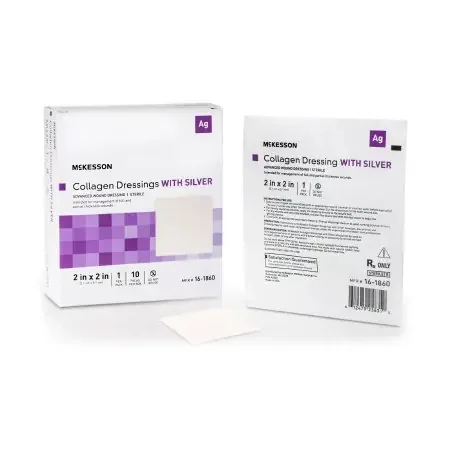 McKesson – Silver Collagen Dressing 2 X 2 Inch Square Sterile – 16-1860