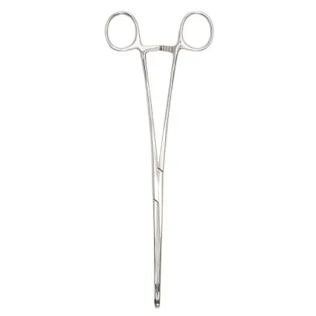 McKesson – Sponge Forceps Foerster 9-1/2 Inch Length Office Grade Stainless Steel NonSterile Finger Ring Handle Straight Serrated Tip – 43-2-577