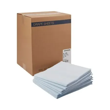 McKesson – Stretcher Sheet Flat Sheet 40 W X 90 L Inch Blue Tissue / Poly Disposable – 18-929